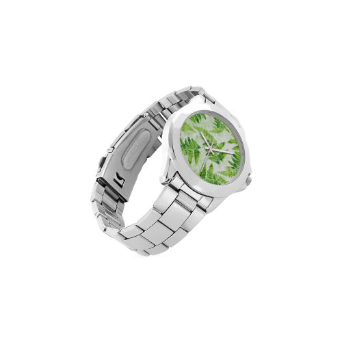 Green Fern Unisex Stainless Steel Watch(Model 103)