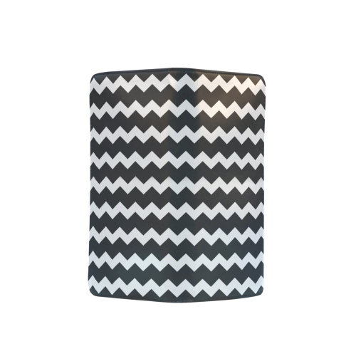 Modern Trendy Pastel Grey Black Zig Zag Pattern Chevron Men's Clutch Purse （Model 1638）