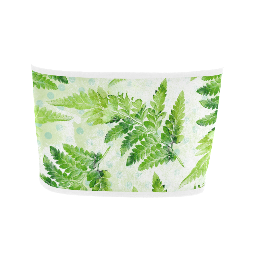 Green Fern Bandeau Top