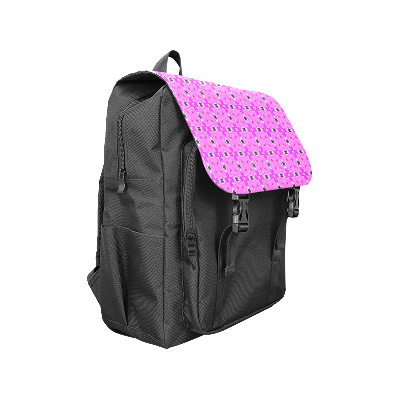 Circle Lattice of Floral Pink Violet Modern Quilt Casual Shoulders Backpack (Model 1623)