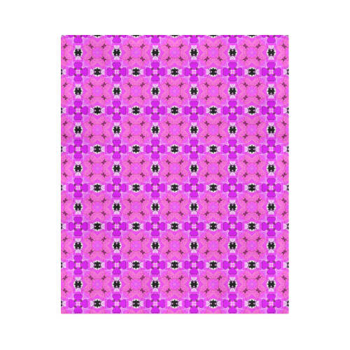 Circle Lattice of Floral Pink Violet Modern Quilt Duvet Cover 86"x70" ( All-over-print)