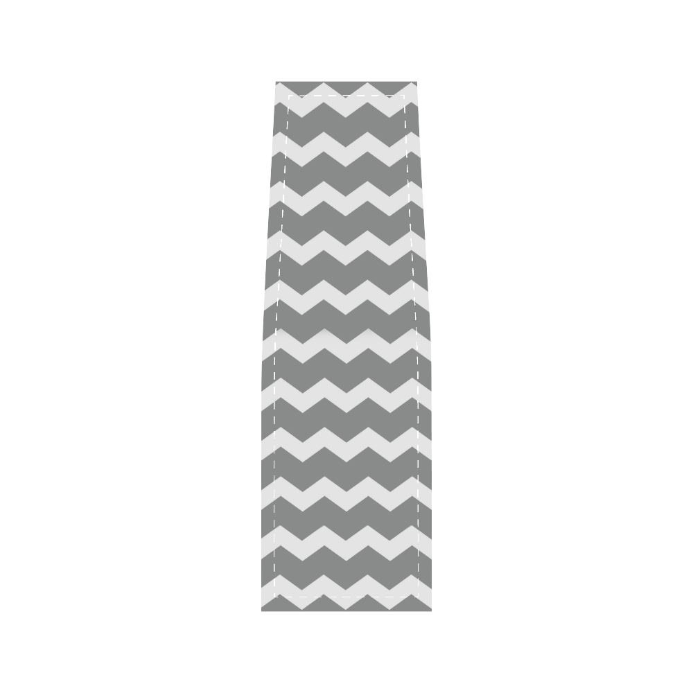 Modern Trendy Pastel Grey Grey Pink Zig Zag Pattern Chevron Saddle Bag/Small (Model 1649) Full Customization