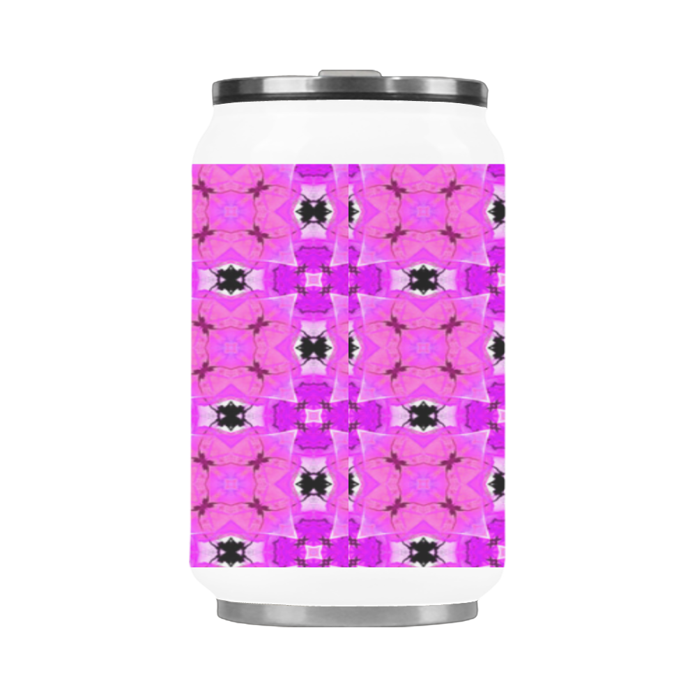 Circle Lattice of Floral Pink Violet Modern Quilt Stainless Steel Vacuum Mug (10.3OZ)