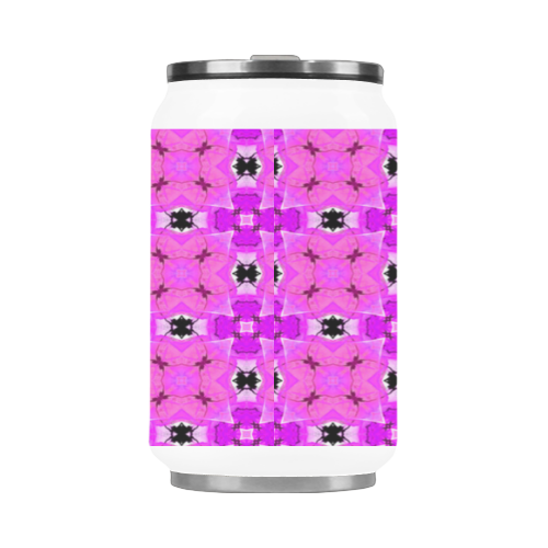 Circle Lattice of Floral Pink Violet Modern Quilt Stainless Steel Vacuum Mug (10.3OZ)