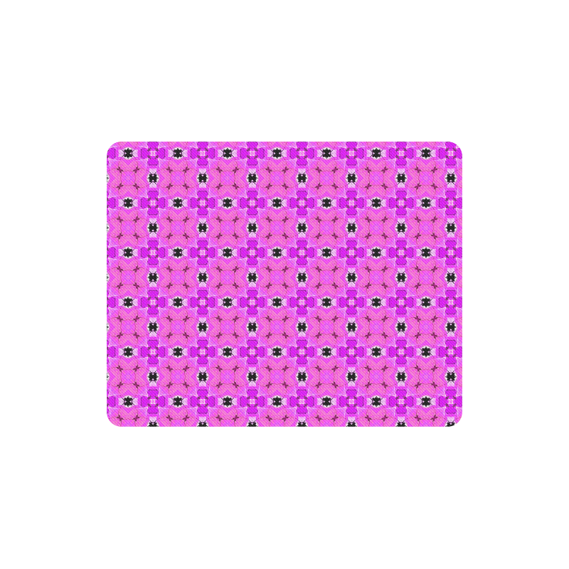 Circle Lattice of Floral Pink Violet Modern Quilt Rectangle Mousepad