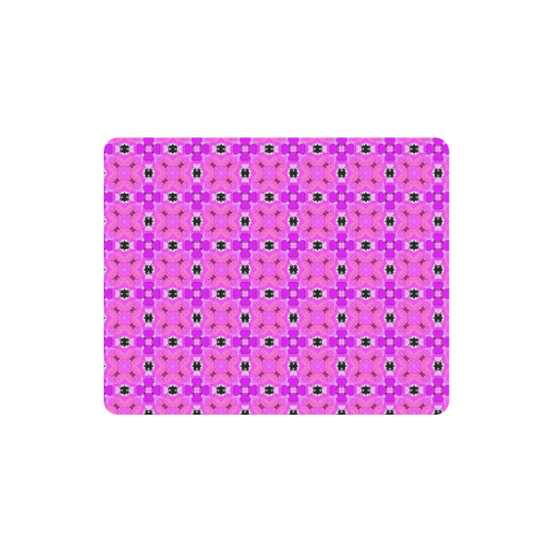 Circle Lattice of Floral Pink Violet Modern Quilt Rectangle Mousepad