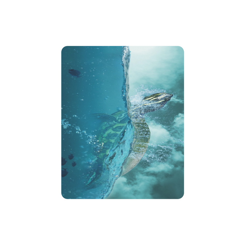 Underwater Turtle Fantasy Rectangle Mousepad