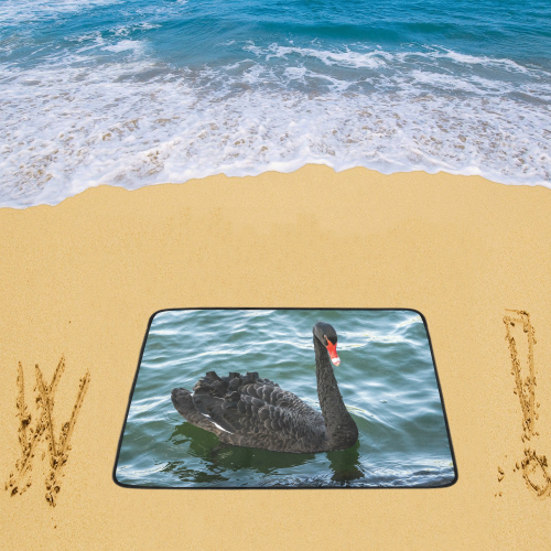 Peaceful Black Swan Beach Mat 78"x 60"
