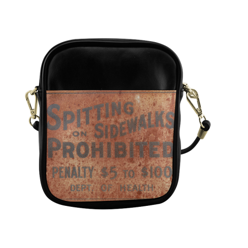 Spitting prohibited, penalty Sling Bag (Model 1627)