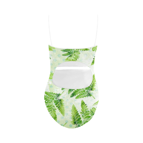 Green Fern Strap Swimsuit ( Model S05)