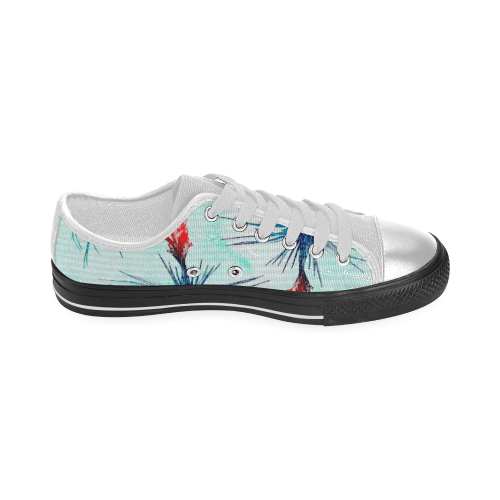 Tillandsia Flower Women's Classic Canvas Shoes (Model 018)