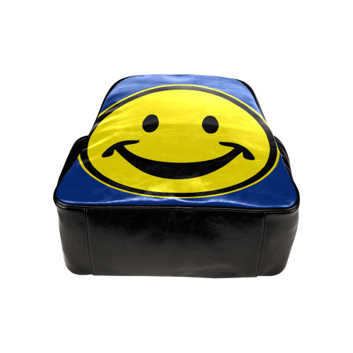 Funny yellow SMILEY for happy people Multi-Pockets Backpack (Model 1636)
