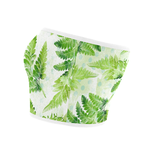 Green Fern Bandeau Top