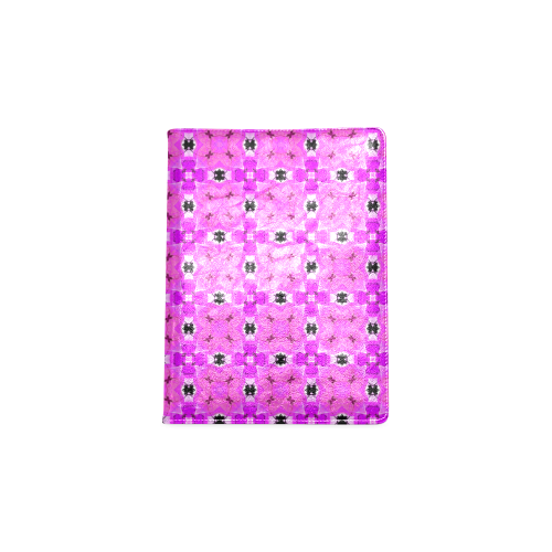 Circle Lattice of Floral Pink Violet Modern Quilt Custom NoteBook B5