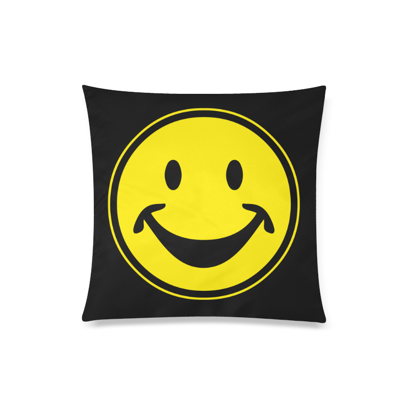 Funny yellow SMILEY for happy people Custom Zippered Pillow Case 20"x20"(Twin Sides)