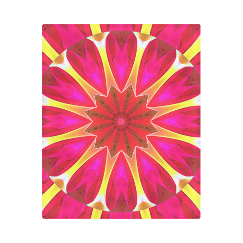 Cherry Daffodil Abstract Modern Pink Flowers Zen Duvet Cover 86"x70" ( All-over-print)