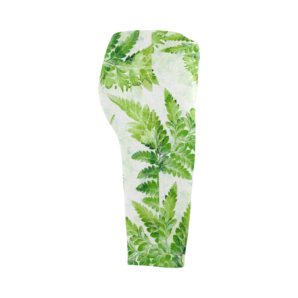 Green Fern Hestia Cropped Leggings (Model L03)