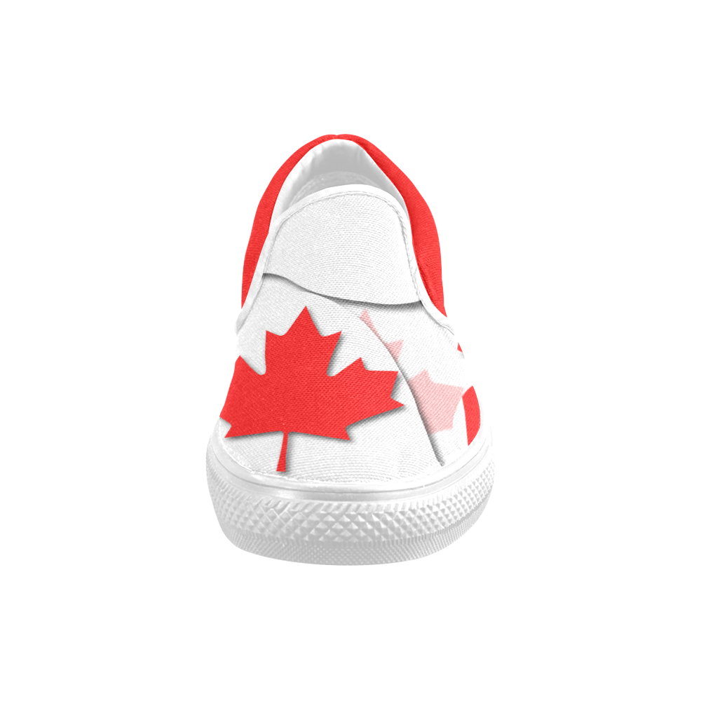 Flag of Canada Men's Slip-on Canvas Shoes (Model 019)