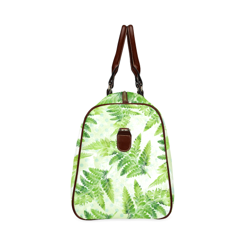 Green Fern Waterproof Travel Bag/Small (Model 1639)