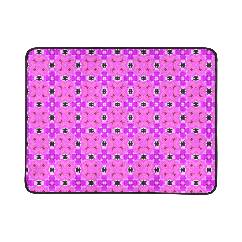 Circle Lattice of Floral Pink Violet Modern Quilt Beach Mat 78"x 60"