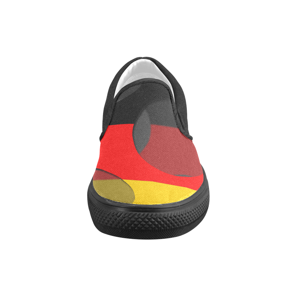 The Flag of Germany Men's Slip-on Canvas Shoes (Model 019)