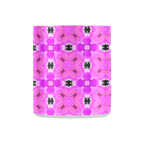Circle Lattice of Floral Pink Violet Modern Quilt Classic Insulated Mug(10.3OZ)