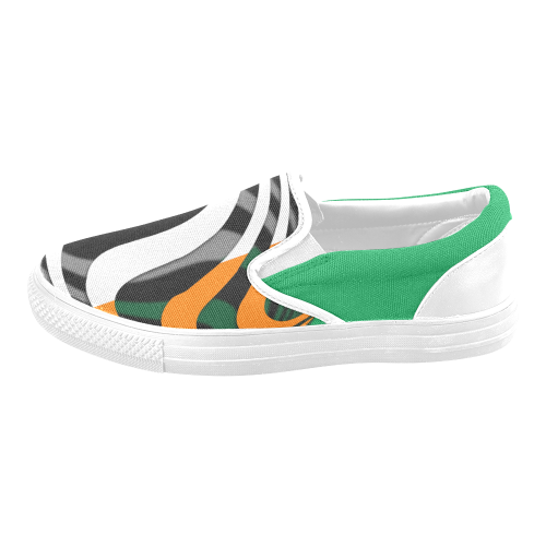 The Flag of Ireland Men's Slip-on Canvas Shoes (Model 019)