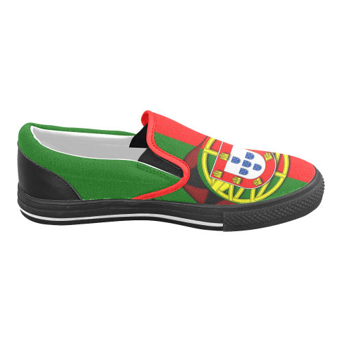 The Flag of Portugal Men's Slip-on Canvas Shoes (Model 019)