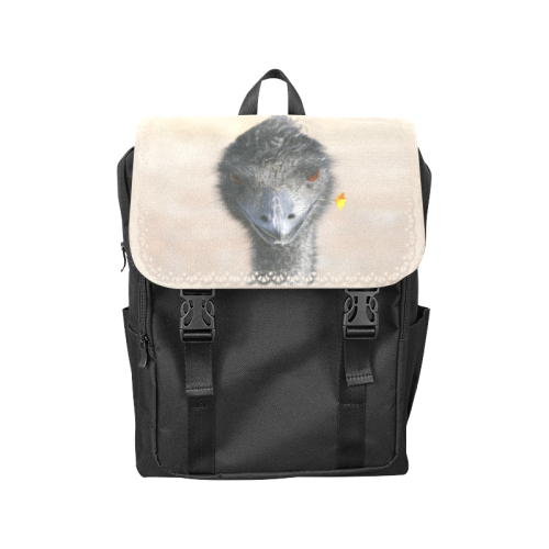 Happy Emu with Flower Casual Shoulders Backpack (Model 1623)