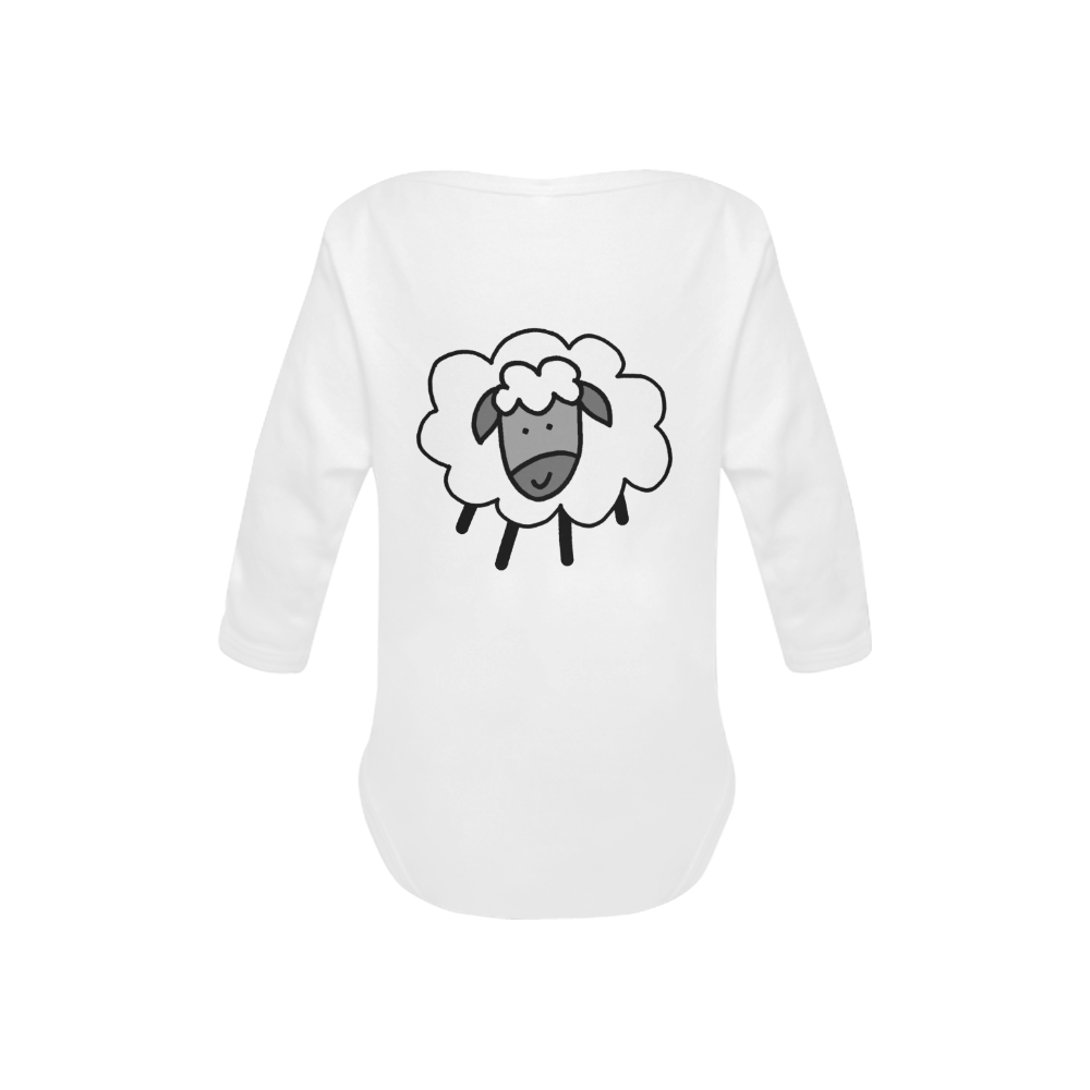 Baa Sheep Baby Powder Organic Long Sleeve One Piece (Model T27)