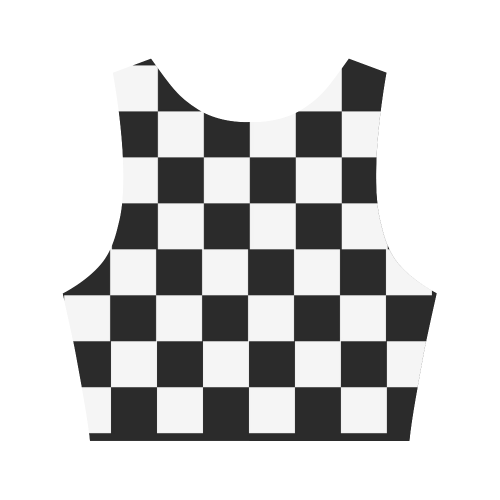 Chequered Chess Women's Crop Top (Model T42)