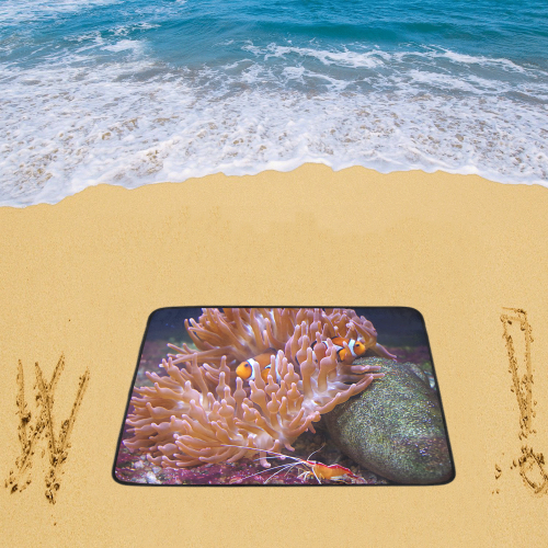 Coral And Clownfish Beach Mat 78"x 60"