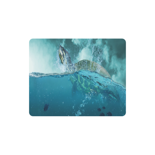 Underwater Turtle Fantasy Rectangle Mousepad