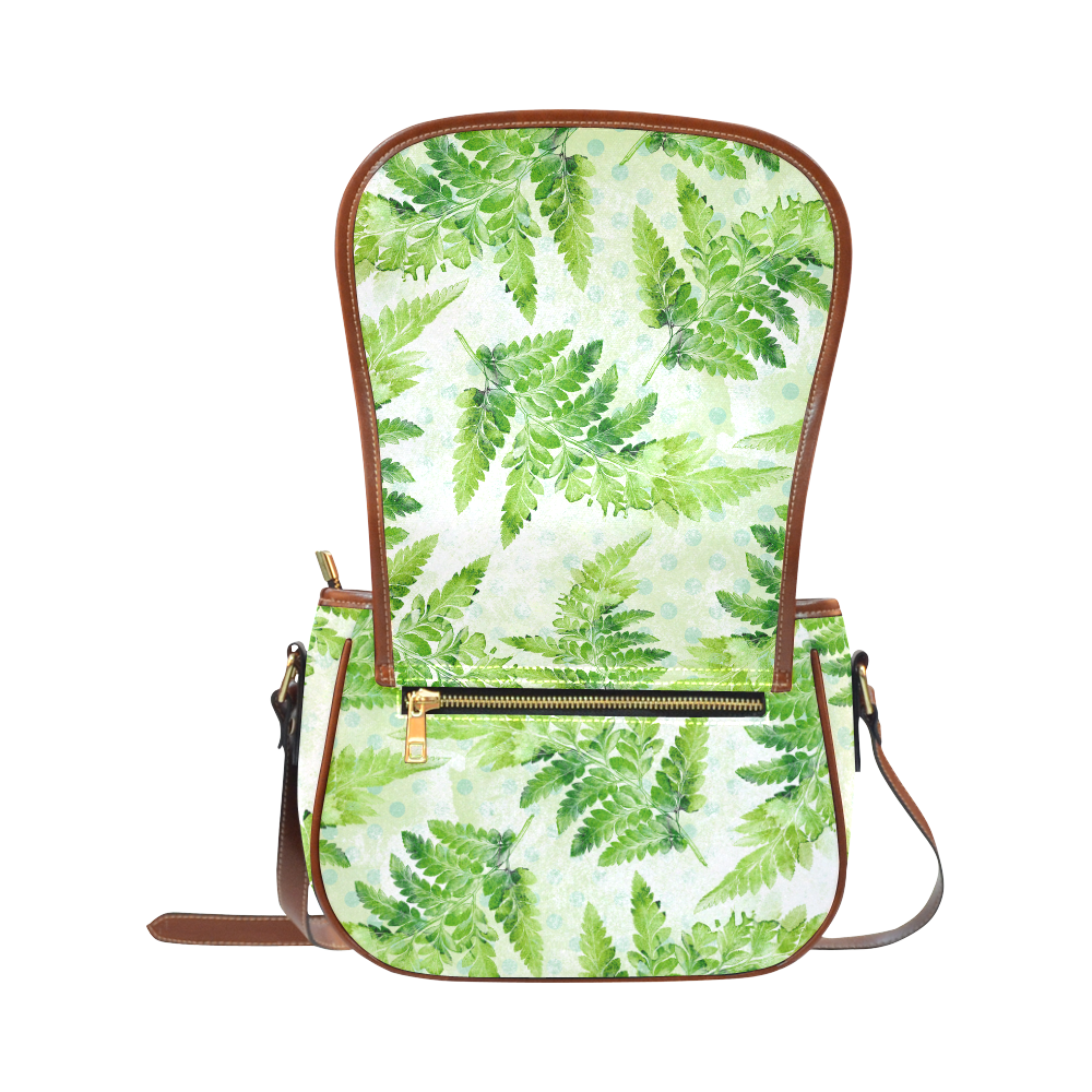 Green Fern Saddle Bag/Large (Model 1649)