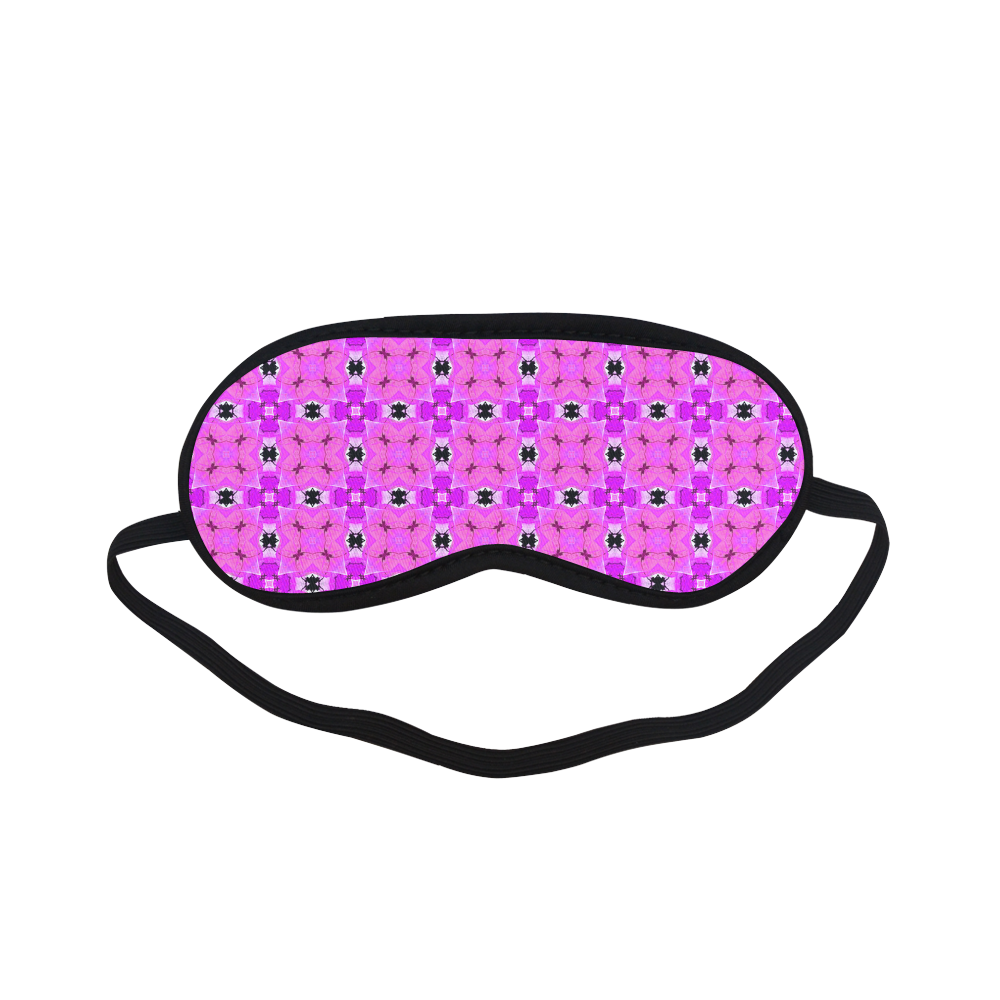 Circle Lattice of Floral Pink Violet Modern Quilt Sleeping Mask