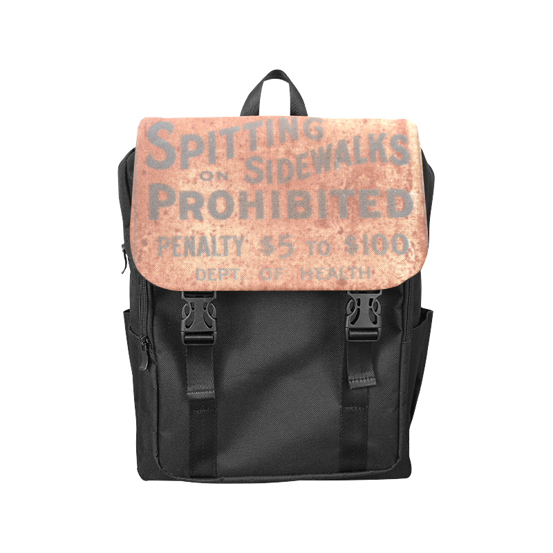 Spitting prohibited, penalty Casual Shoulders Backpack (Model 1623)