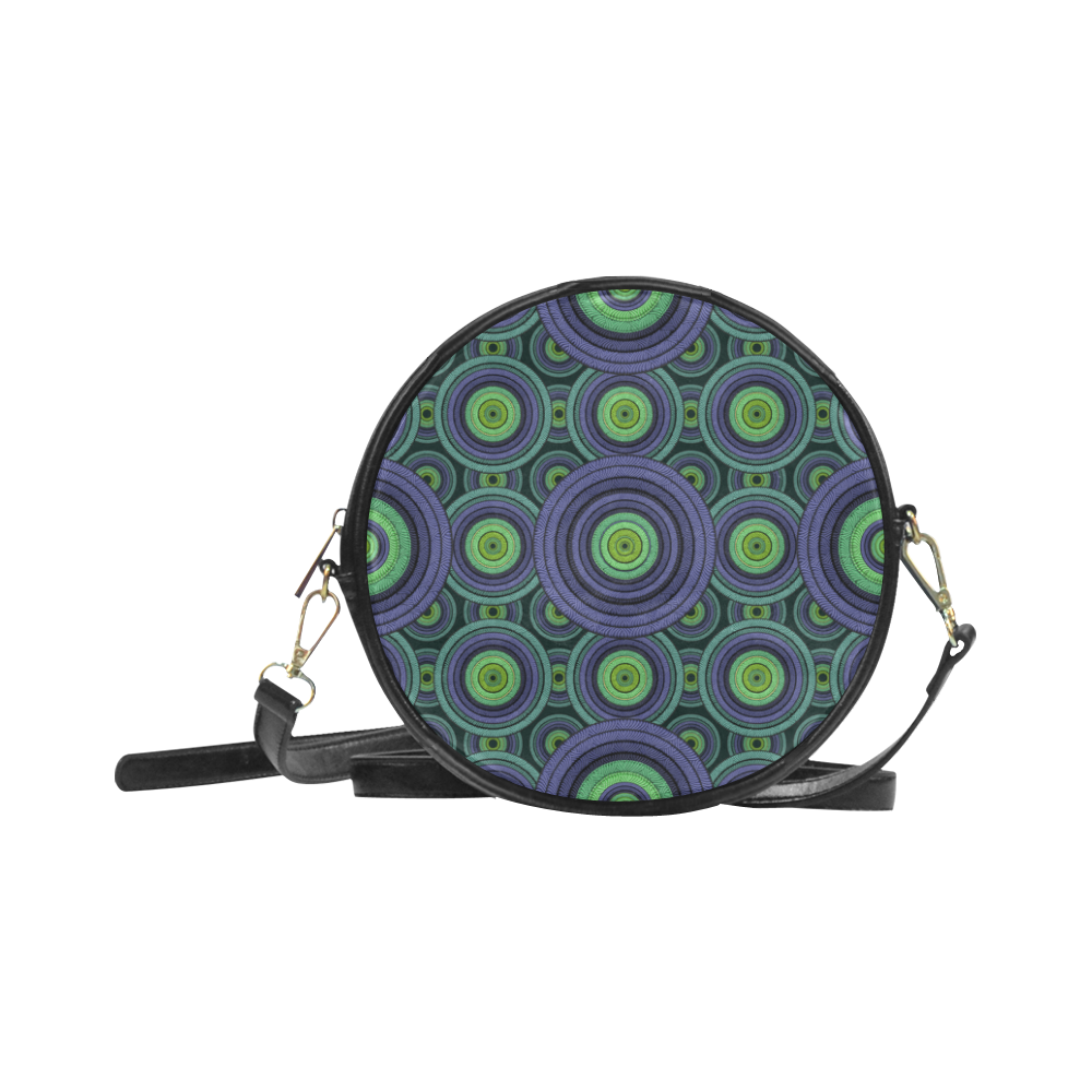 Green and Blue Round Sling Bag (Model 1647)