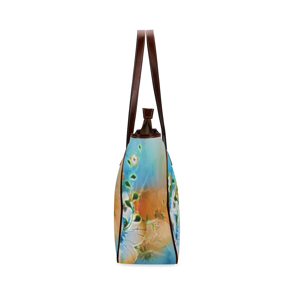 Wonderful glowing flowers Classic Tote Bag (Model 1644)