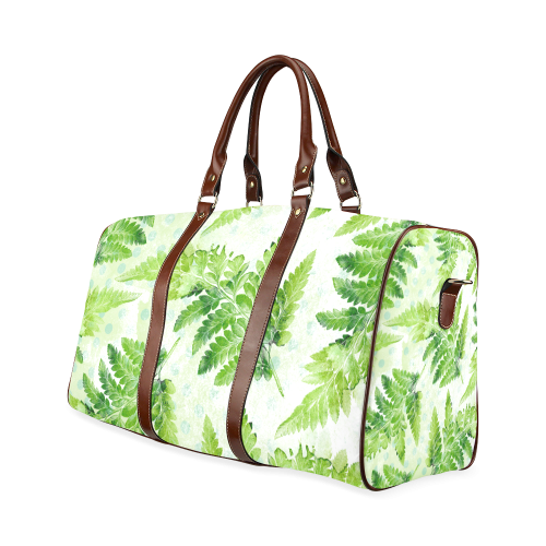 Green Fern Waterproof Travel Bag/Small (Model 1639)