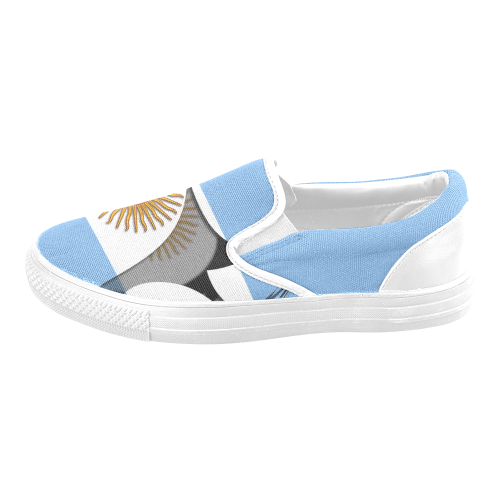 The Flag of Argentina Men's Slip-on Canvas Shoes (Model 019)