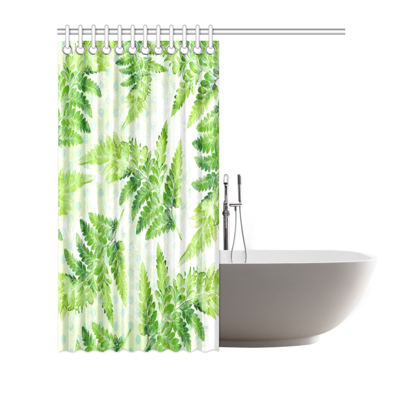 Green Fern Shower Curtain 66"x72"