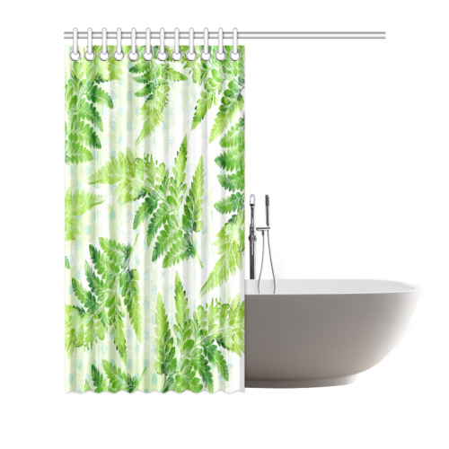 Green Fern Shower Curtain 66"x72"