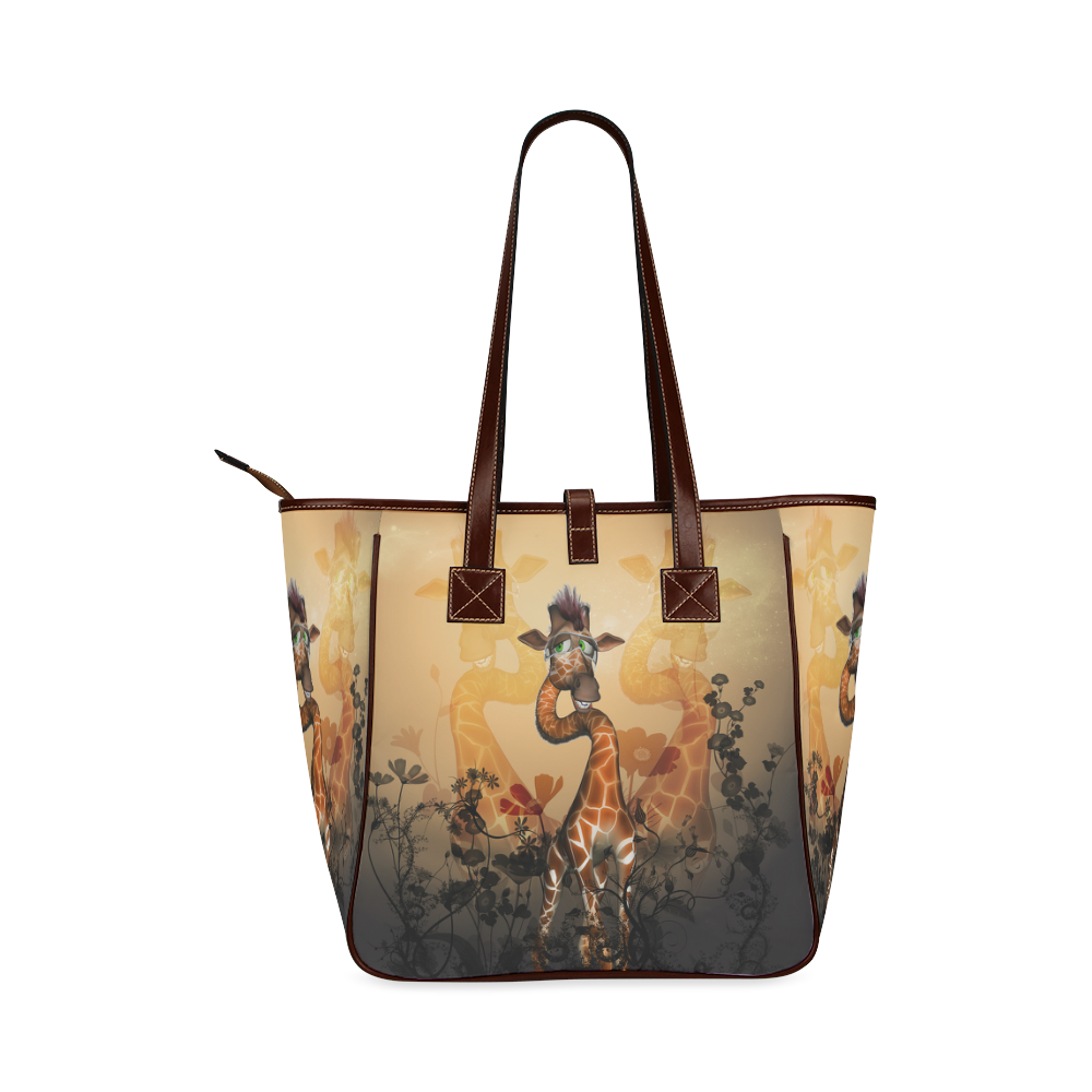 Funny, sweet giraffe Classic Tote Bag (Model 1644)