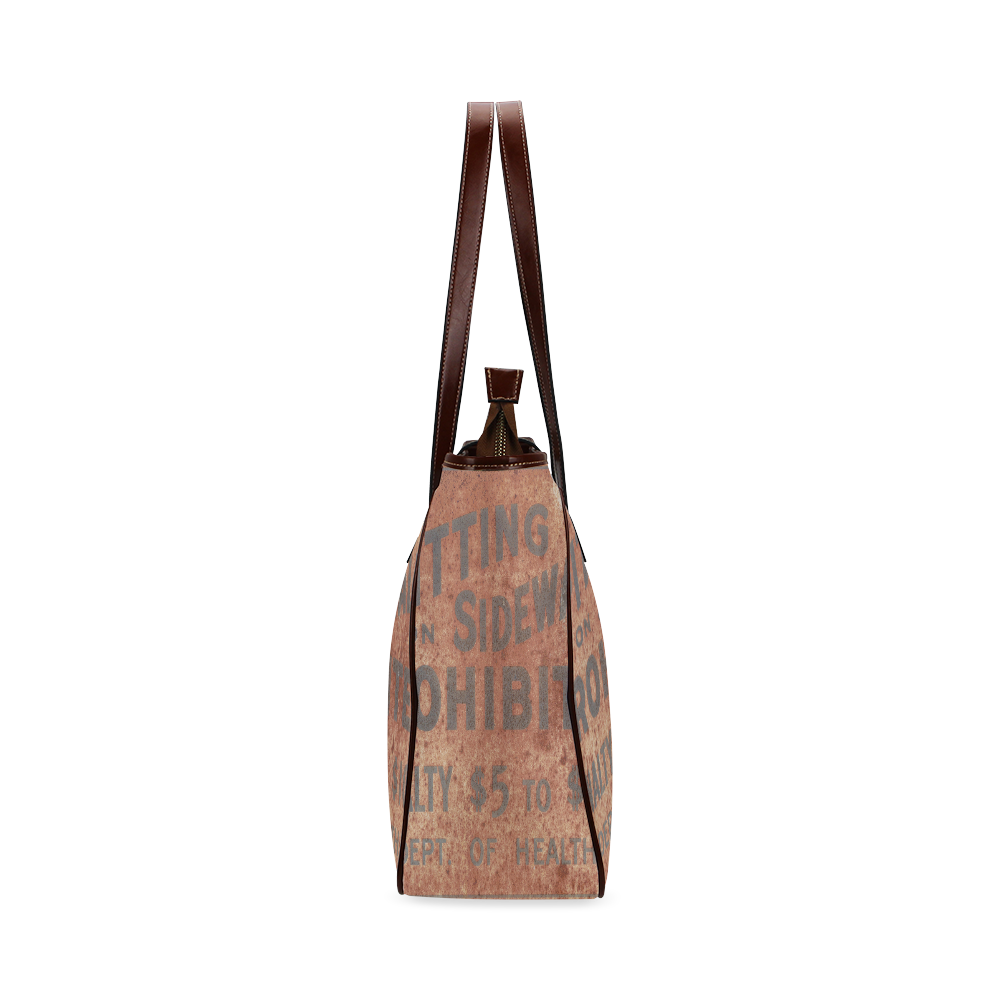 Spitting prohibited, penalty Classic Tote Bag (Model 1644)