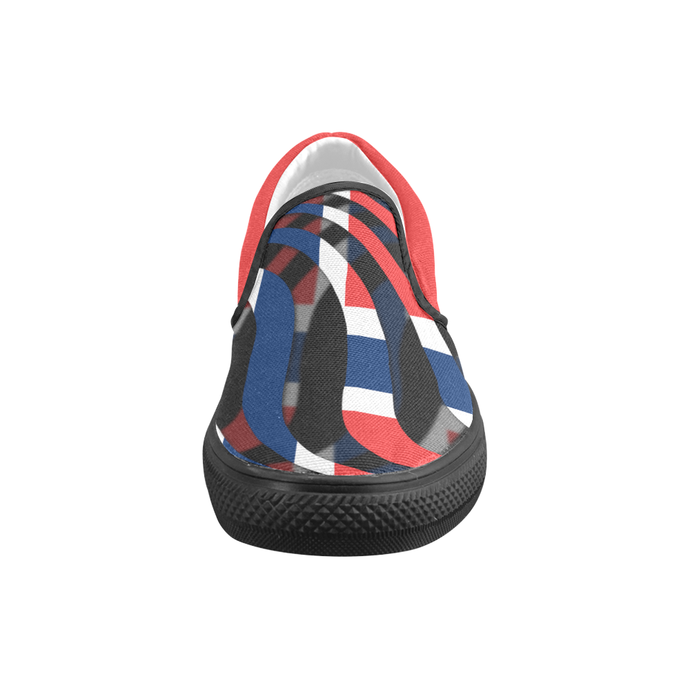 The Flag of Norway Men's Slip-on Canvas Shoes (Model 019)