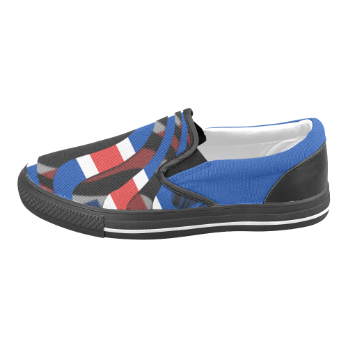 The Flag of Iceland Men's Slip-on Canvas Shoes (Model 019)