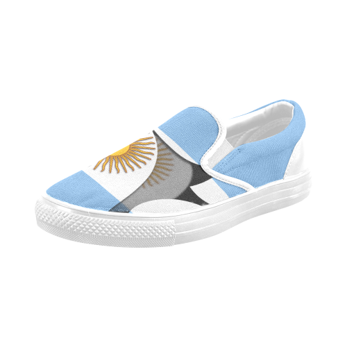The Flag of Argentina Men's Slip-on Canvas Shoes (Model 019)