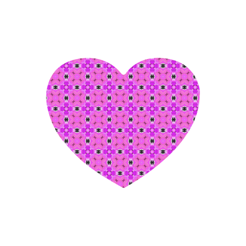 Circle Lattice of Floral Pink Violet Modern Quilt Heart-shaped Mousepad