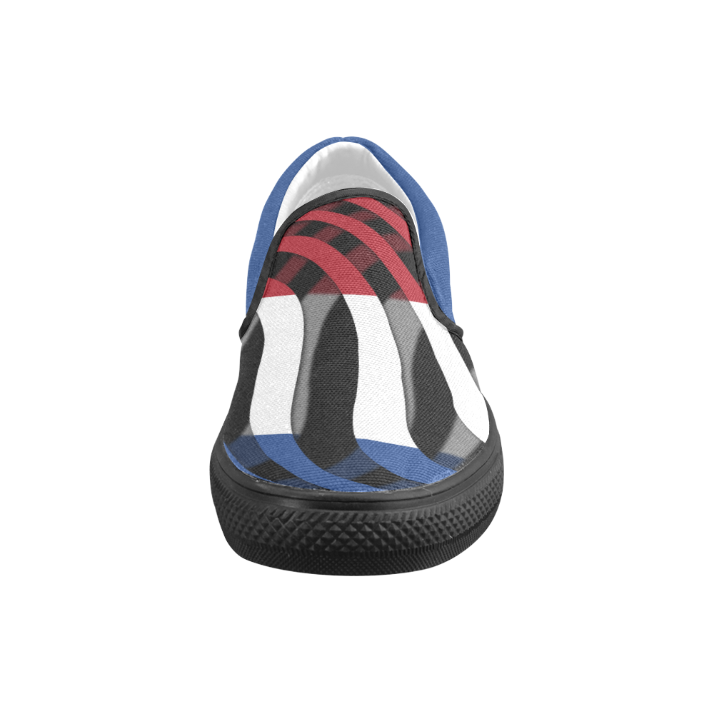 The Flag of Netherlands Men's Slip-on Canvas Shoes (Model 019)