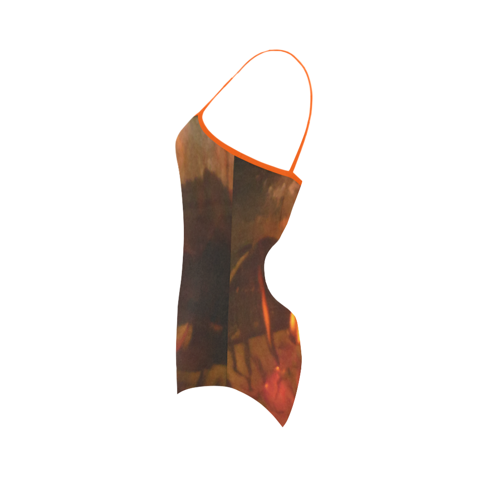 Burning Fire Strap Swimsuit ( Model S05)